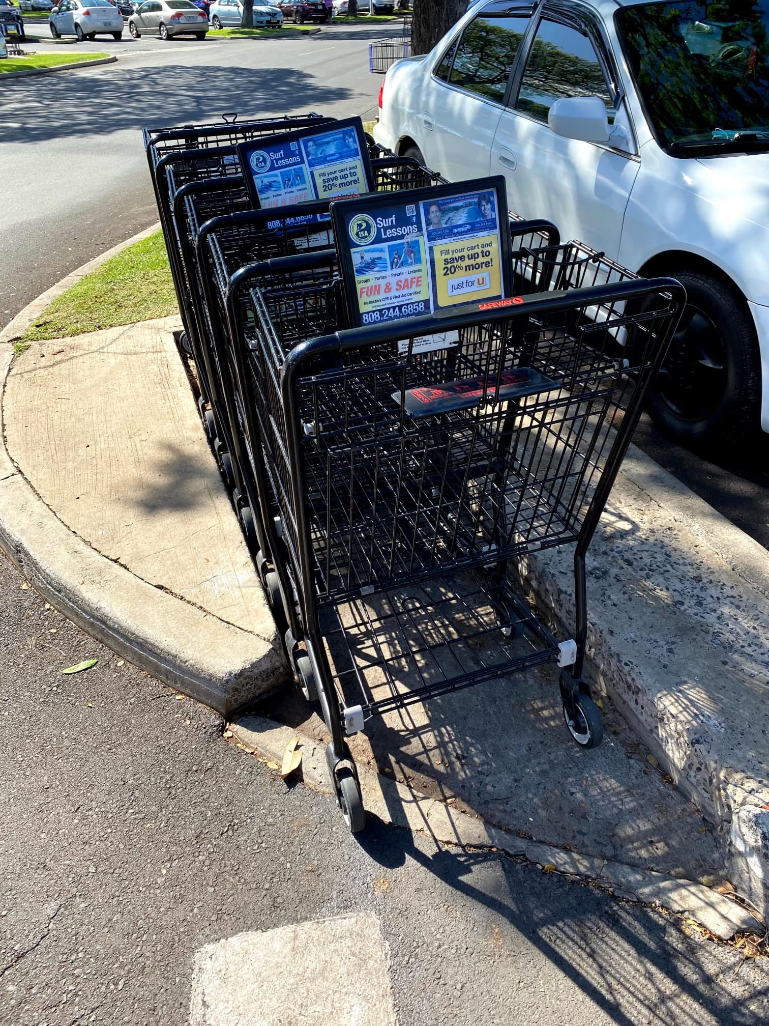 Silly pic I just had to share of the carts having their own "parking spots" :)