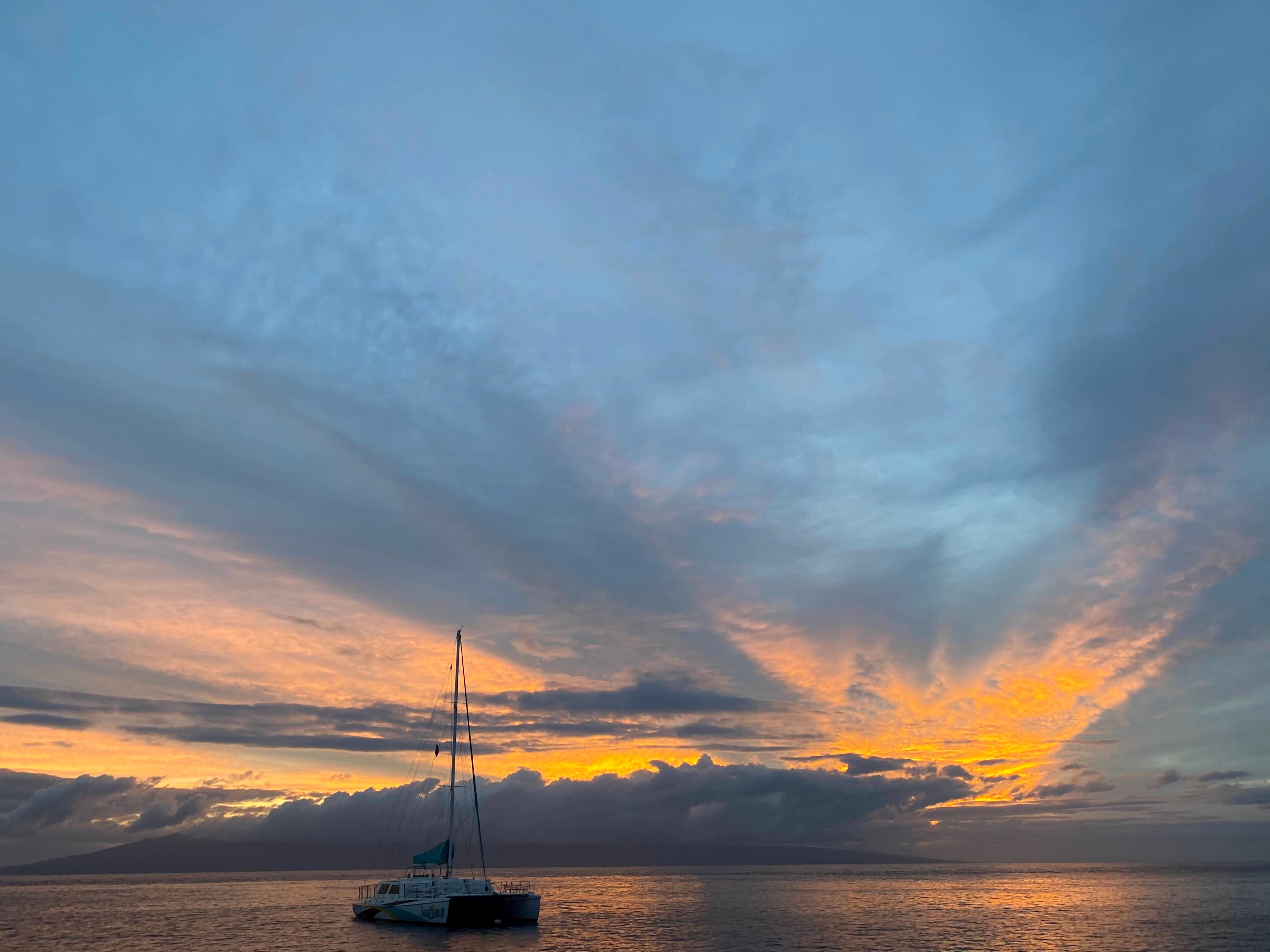 View from our sunset whale watching cruise!