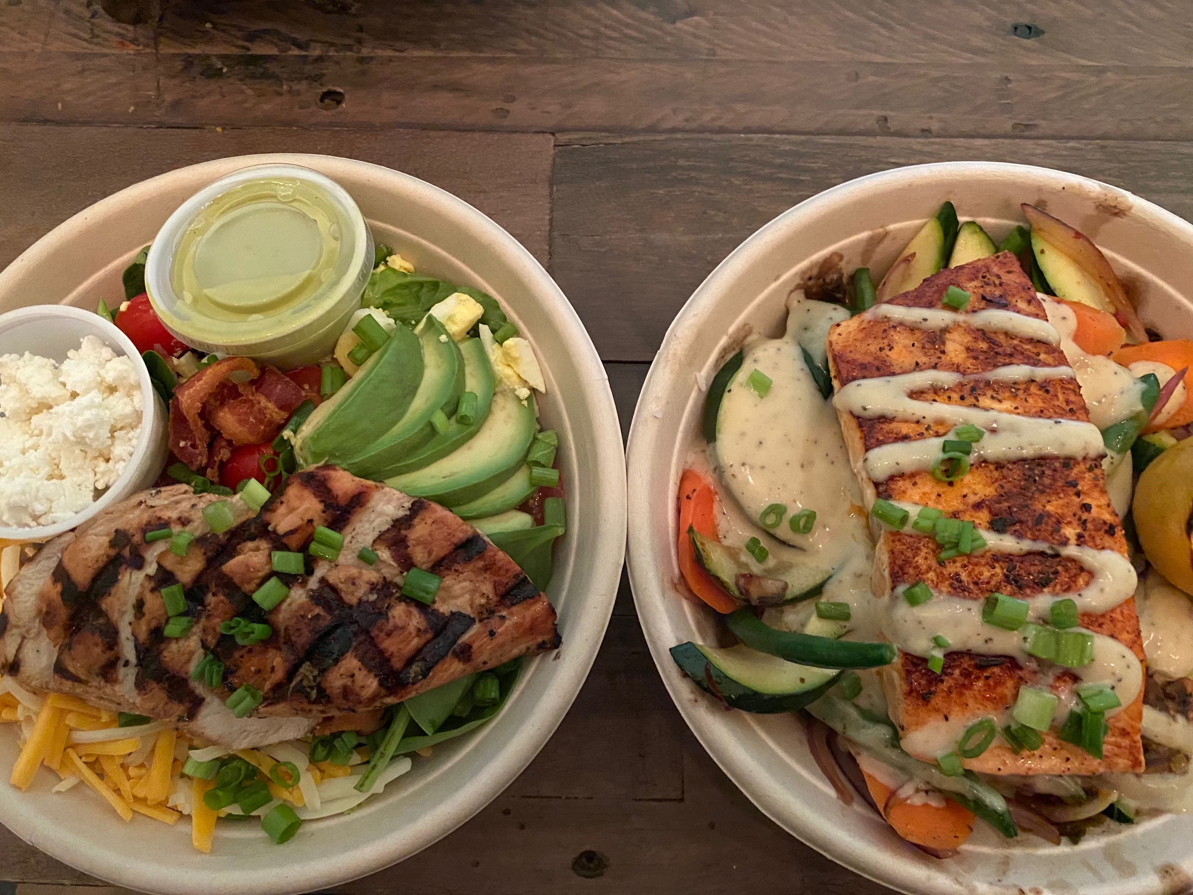 Green Goddess Cobb + Salmon Bowl